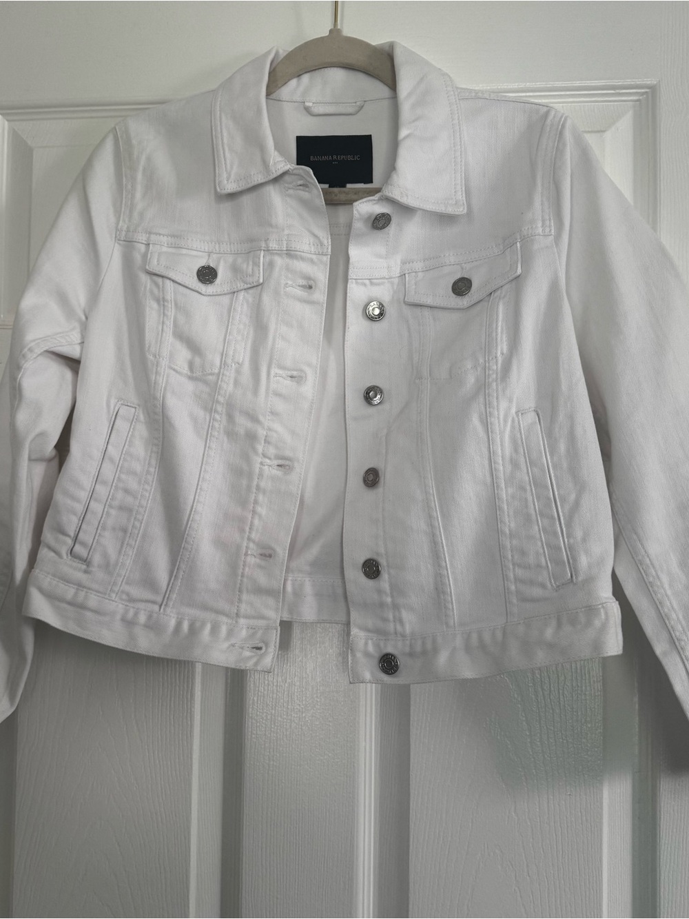 Banana Republic White Denim Jacket